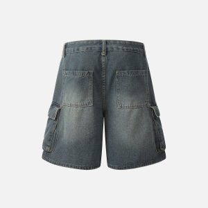 Concert Outfit Multi Pocket Washed Jorts