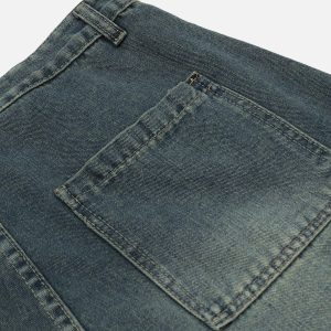 Concert Outfit Multi Pocket Washed Jorts