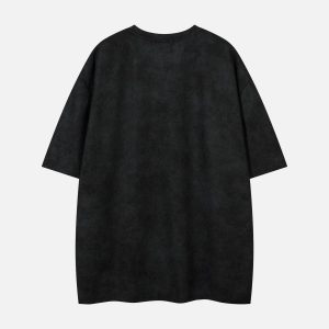 Concert Outfit Oversized Graphic Suede Print T-Shirt