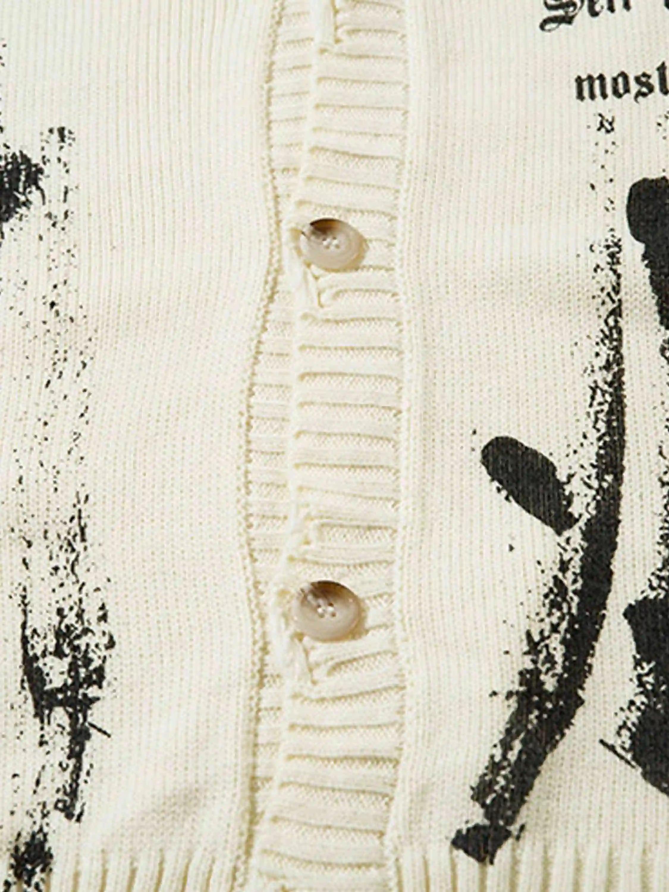 Concert Outfit Palm Graffiti Cardigan