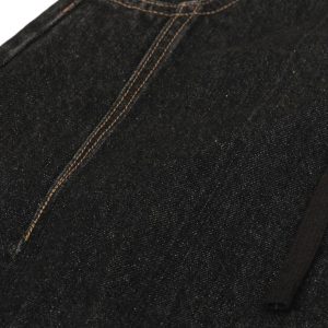 Concert Outfit Patchwork Plaid Pleated Baggy Barrel Jeans