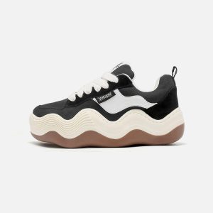 Concert Outfit Patchwork Thick Sole Dissolving Shoes