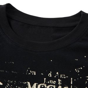 Concert Outfit Phantom Letter Print T-Shirt