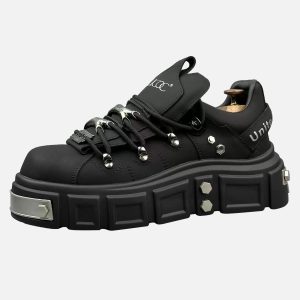 Concert Outfit Punk Style Rivet Derby Shoes