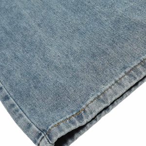 Concert Outfit Retro Detachable Strap Multi-Pocket Jeans