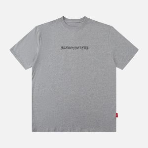 Concert Outfit Ring Shaped Gothic Letter Print Tee