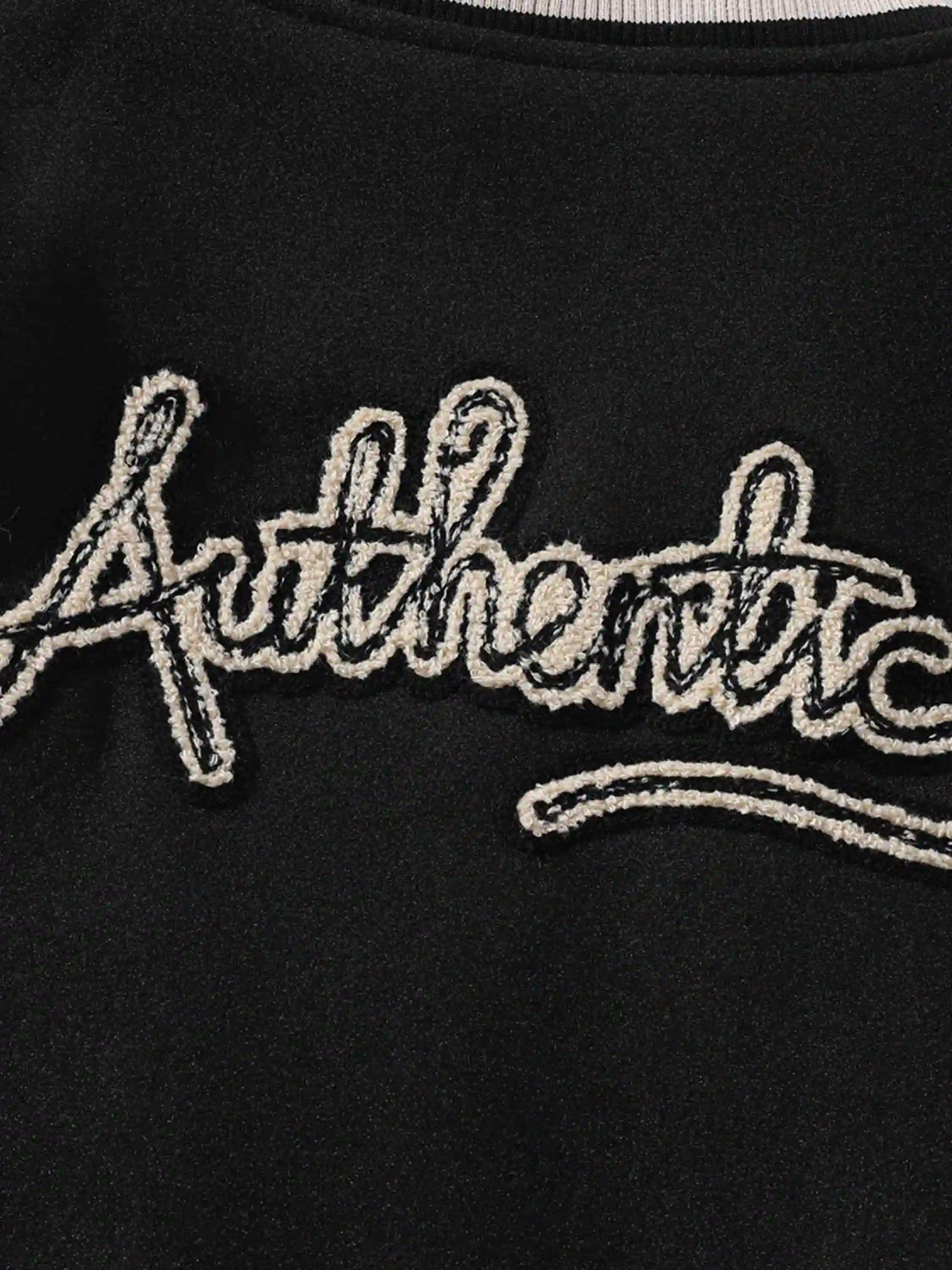 Concert Outfit Skull Sickle Embroidered PU Splicing Jacket