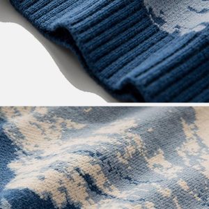 Concert Outfit Snow Mountain Gradient Knit Sweater