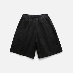 Concert Outfit Solid Zip Up Pocket Shorts