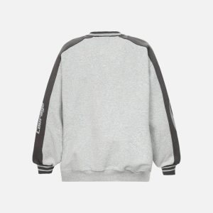 Concert Outfit Spliced Letter Print V-Neck Sweatshirt