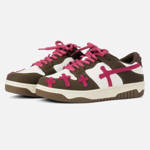 Concert Outfit Splicing Skateboard Sneakers