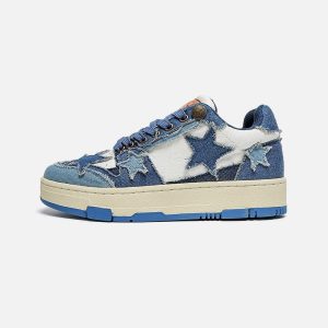 Concert Outfit Stars Casual All-Match Denim Skate Shoes