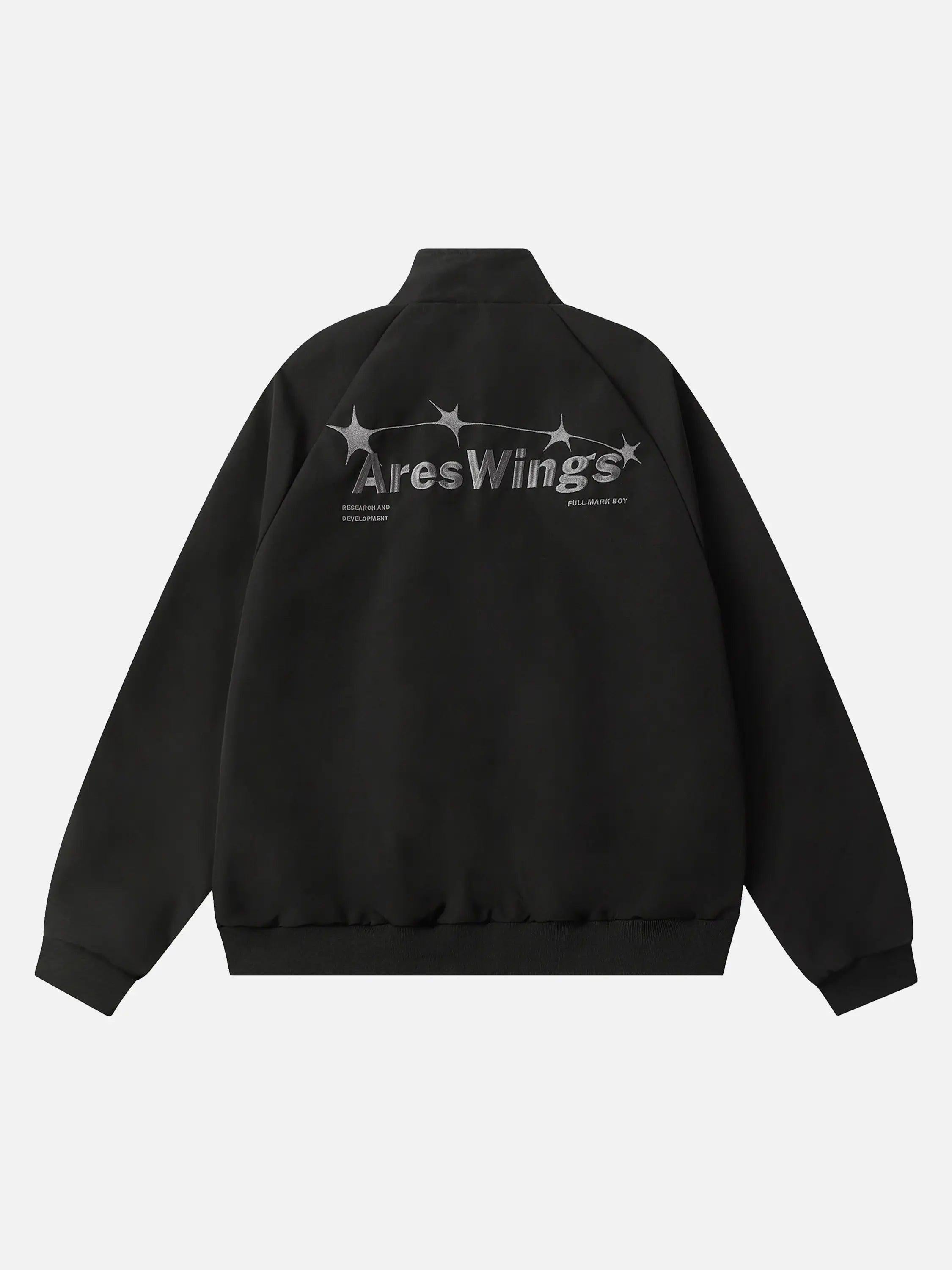Concert Outfit Street Stars Embroidered Zip-Up Jacket