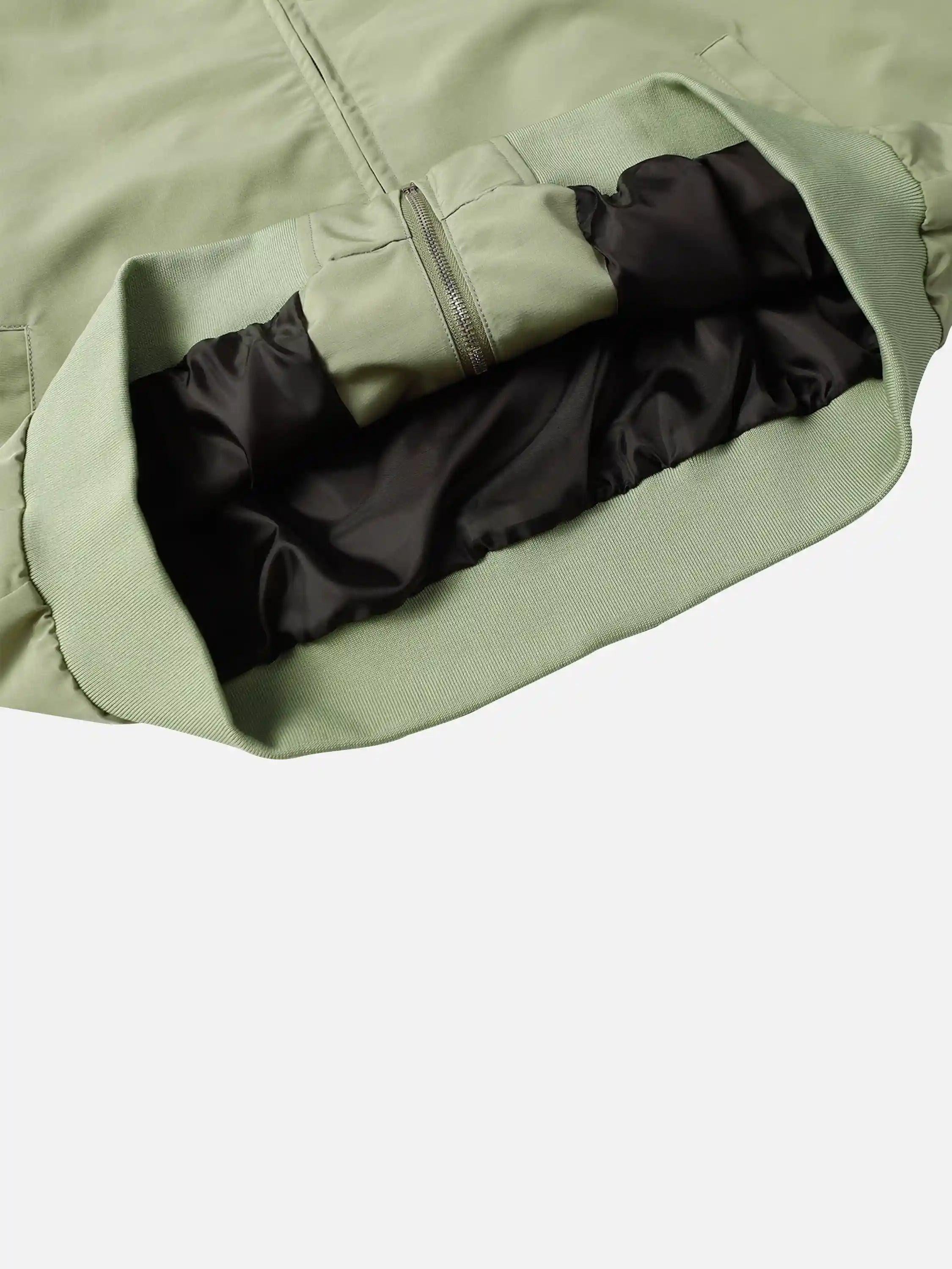 Concert Outfit Street Stars Embroidered Zip-Up Jacket