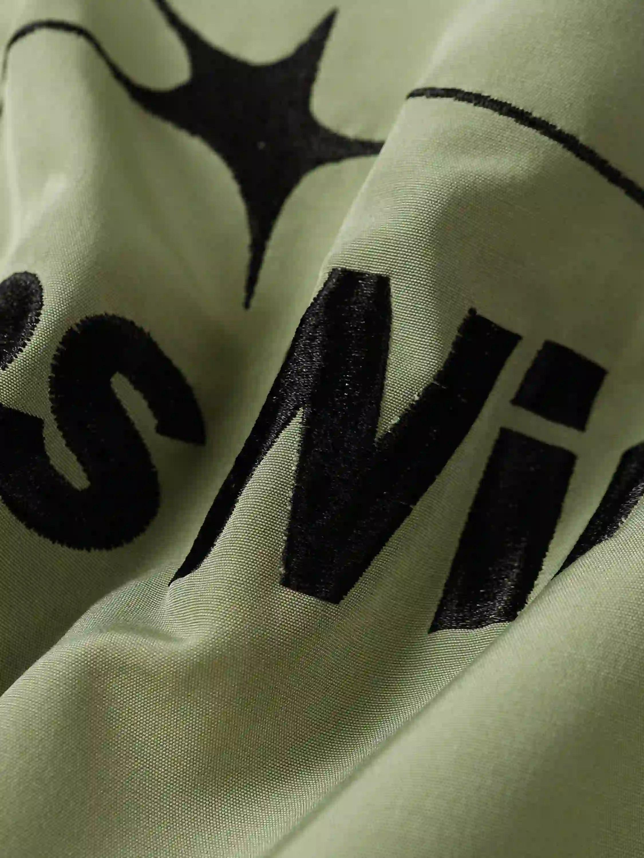 Concert Outfit Street Stars Embroidered Zip-Up Jacket