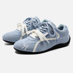 Concert Outfit Suede Lace-Up Sneakers