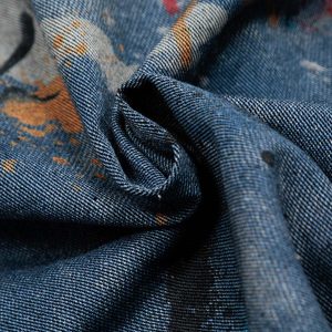 Concert Outfit Tie-Dye Denim Graffiti Polo T-Shirt