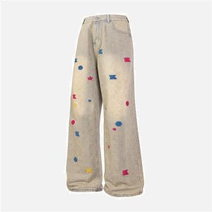 Concert Outfit Towel Embroidery Jeans