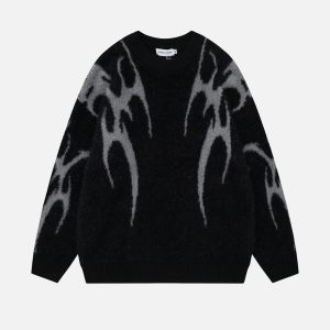 Concert Outfit Tribal Jacquard Knit Sweater