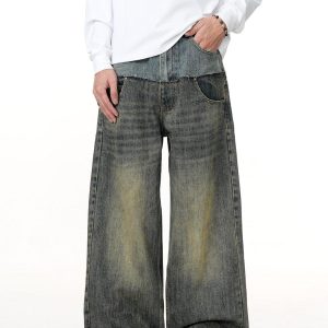 Concert Outfit Two Layer Loose Jeans
