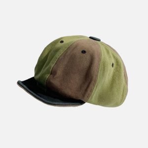 Concert Outfit Vintage Color Block Casual Hat