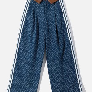 Concert Outfit Vintage Denim Jacquard Baggy Jeans
