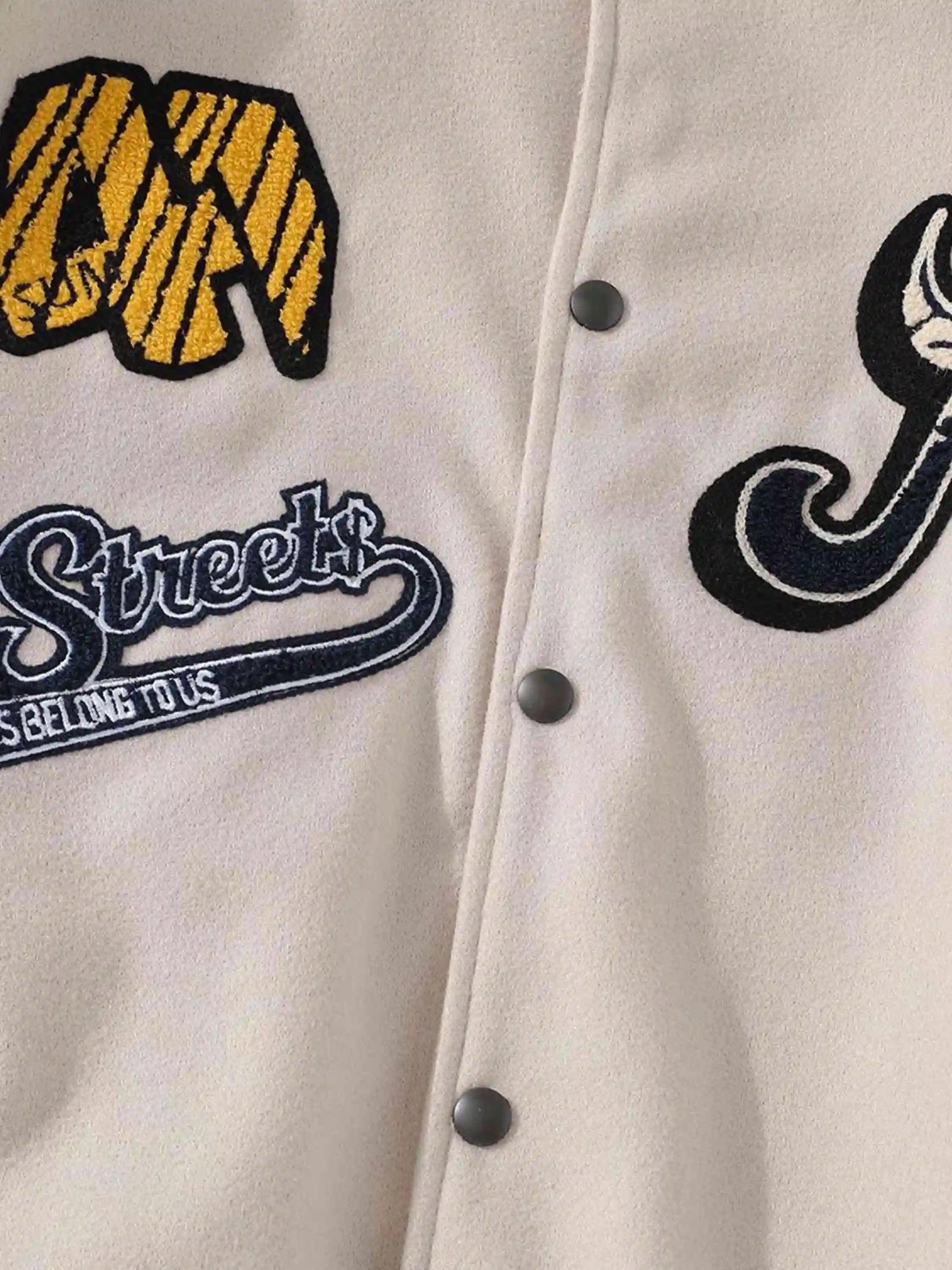 Concert Outfit Vintage Embroidered Baseball Jacket