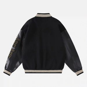 Concert Outfit Vintage Embroidered Baseball Jacket