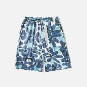 Concert Outfit Vintage Floral Oil Painting Beach Shorts