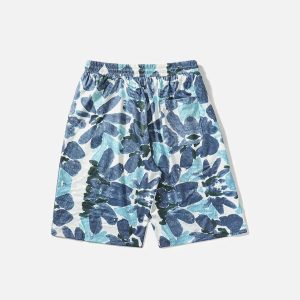 Concert Outfit Vintage Floral Oil Painting Beach Shorts