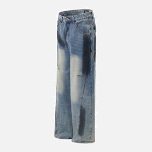 Concert Outfit Vintage Ripped Jeans