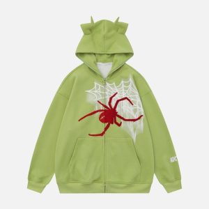 Concert Outfit Vintage Spider Hooded Sweatshirt