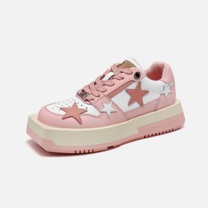 Concert Outfit Vintage Star Patchwork Skate Shoes