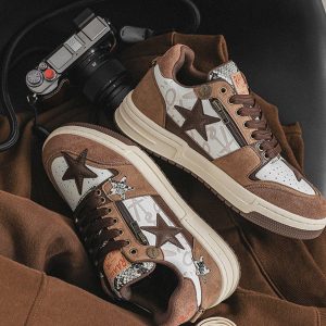 Concert Outfit Vintage Star Patchwork Skate Shoes