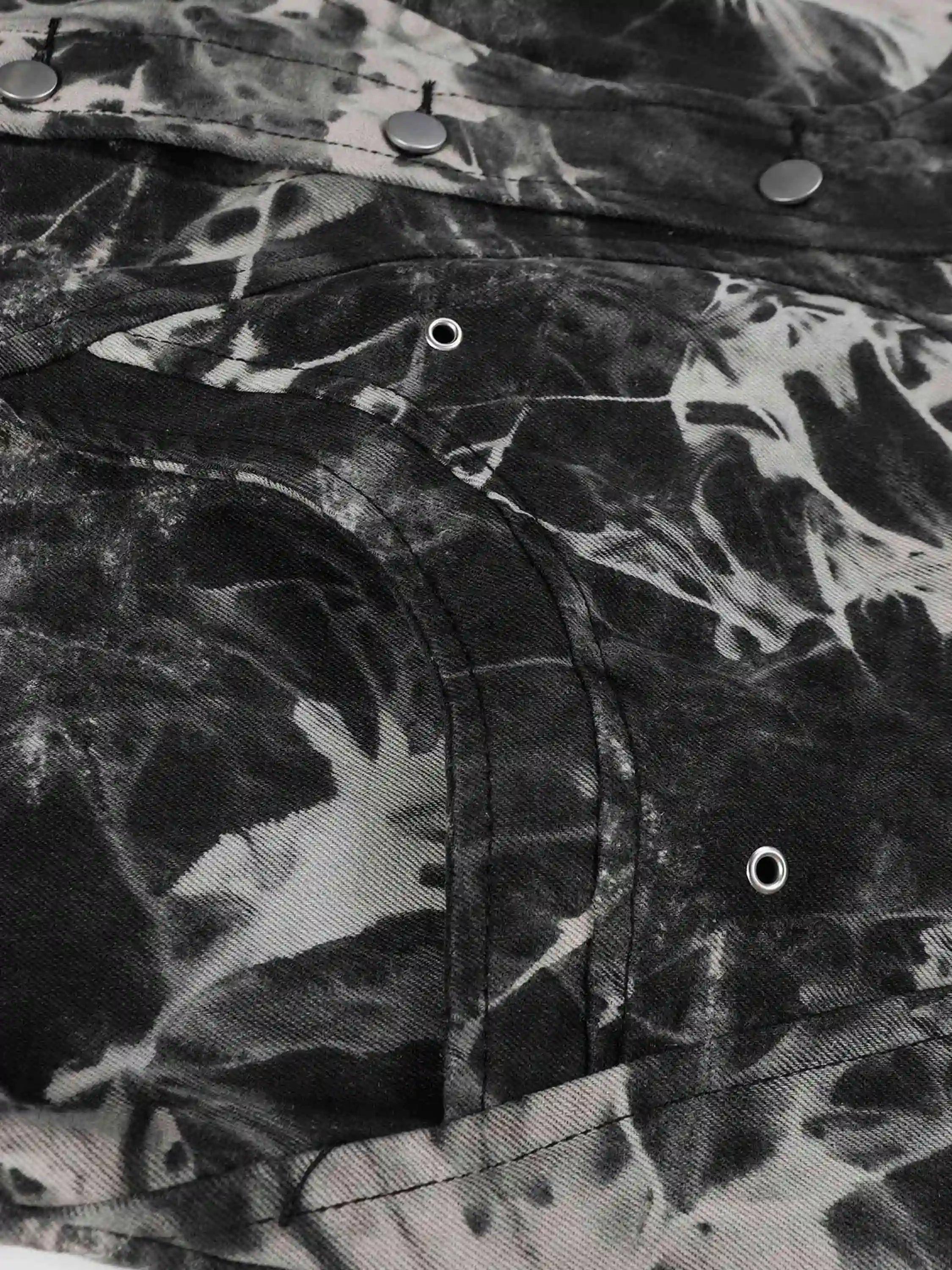 Concert Outfit Vintage Tie-Dye Denim Jacket