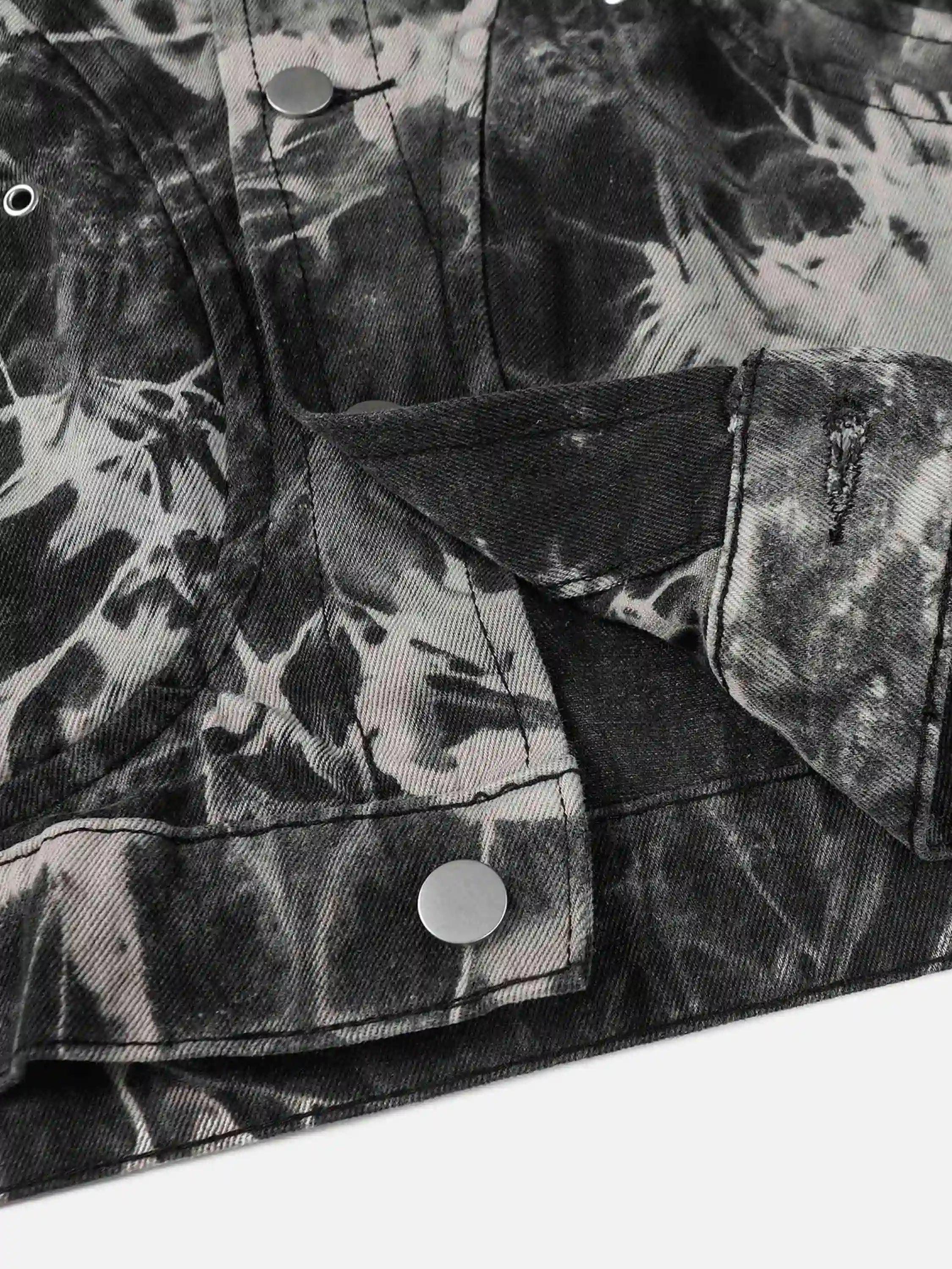 Concert Outfit Vintage Tie-Dye Denim Jacket