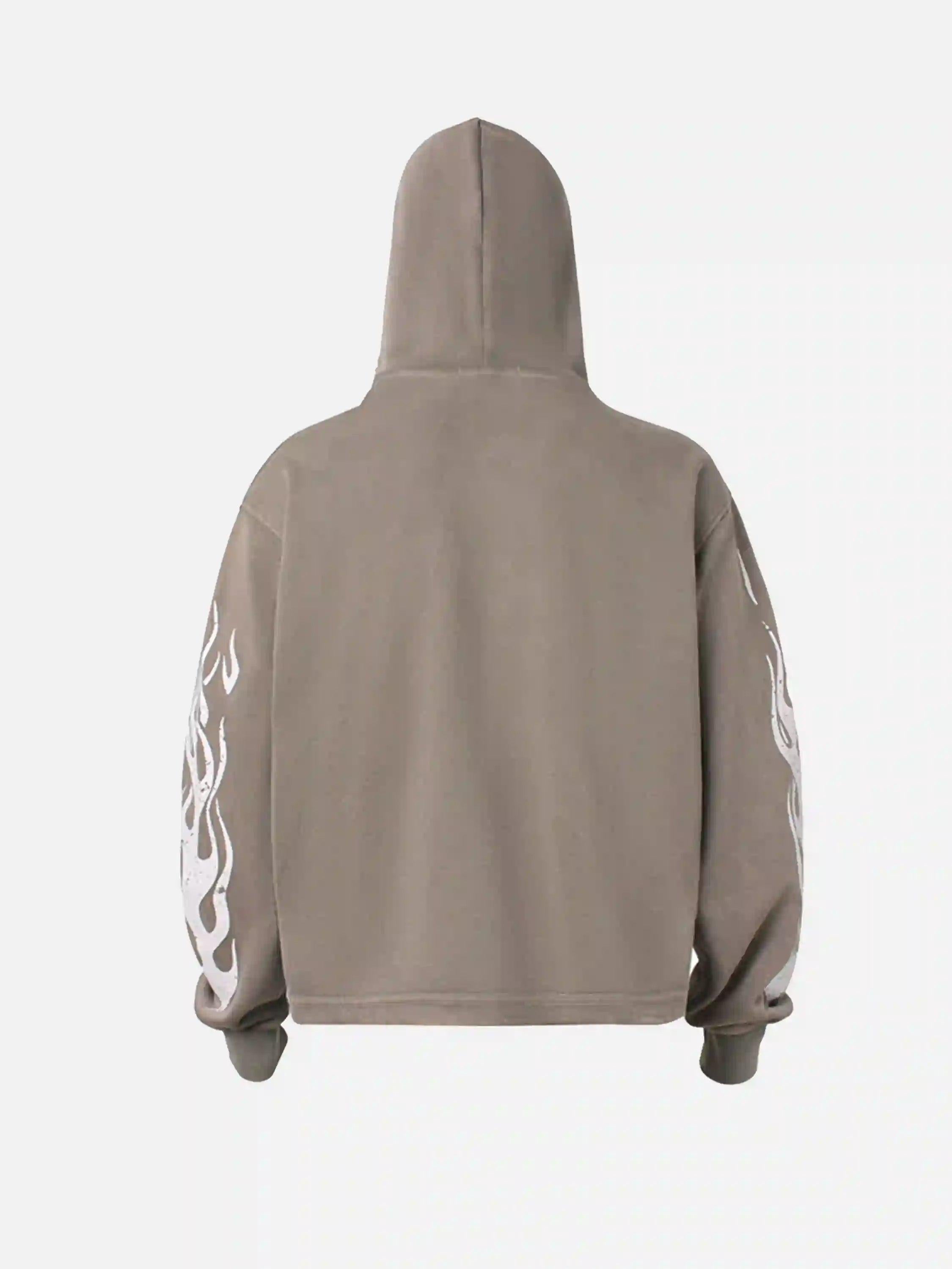 Concert Outfit Vintage Washed Letter Print Hoodie