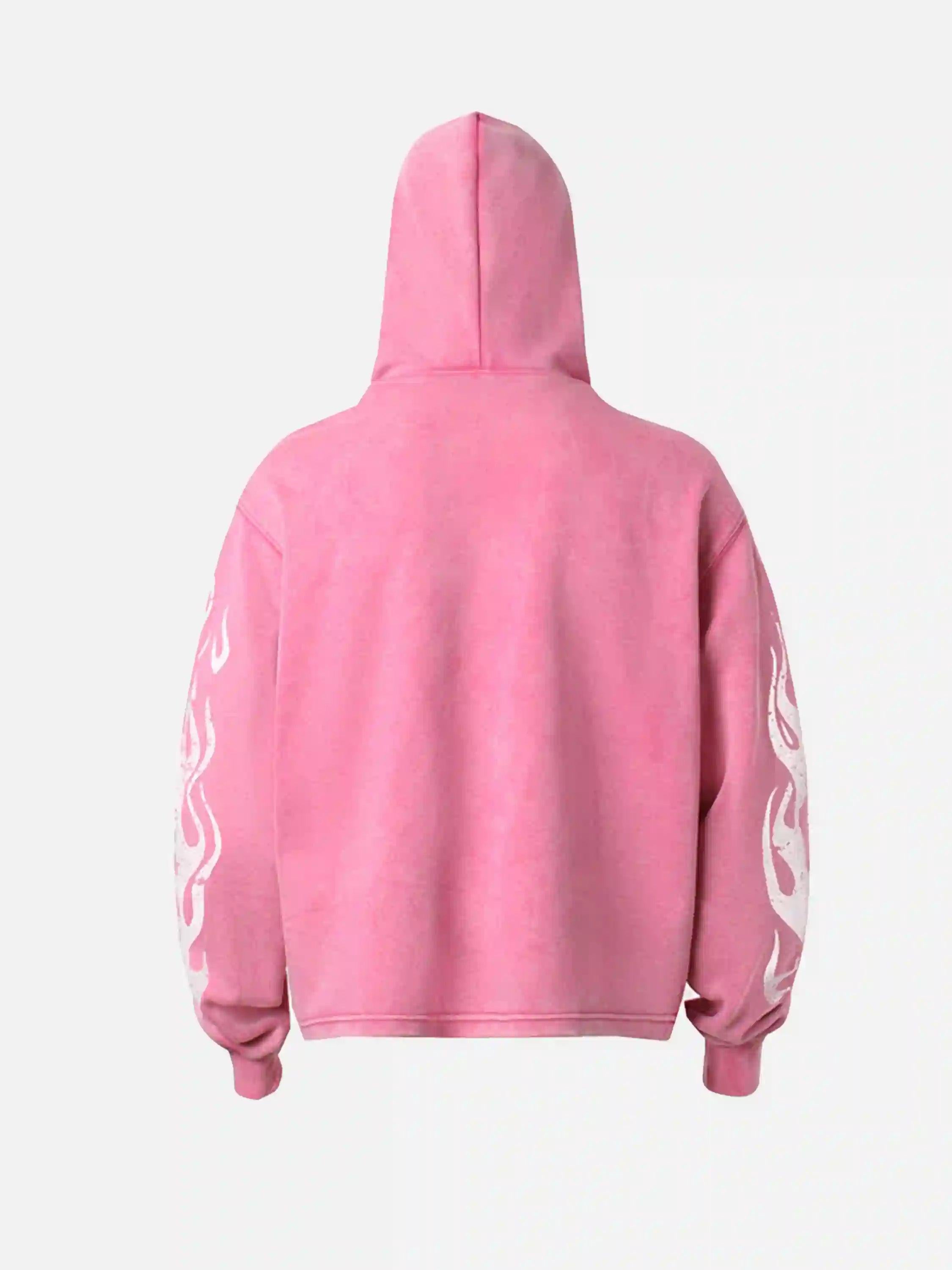 Concert Outfit Vintage Washed Letter Print Hoodie