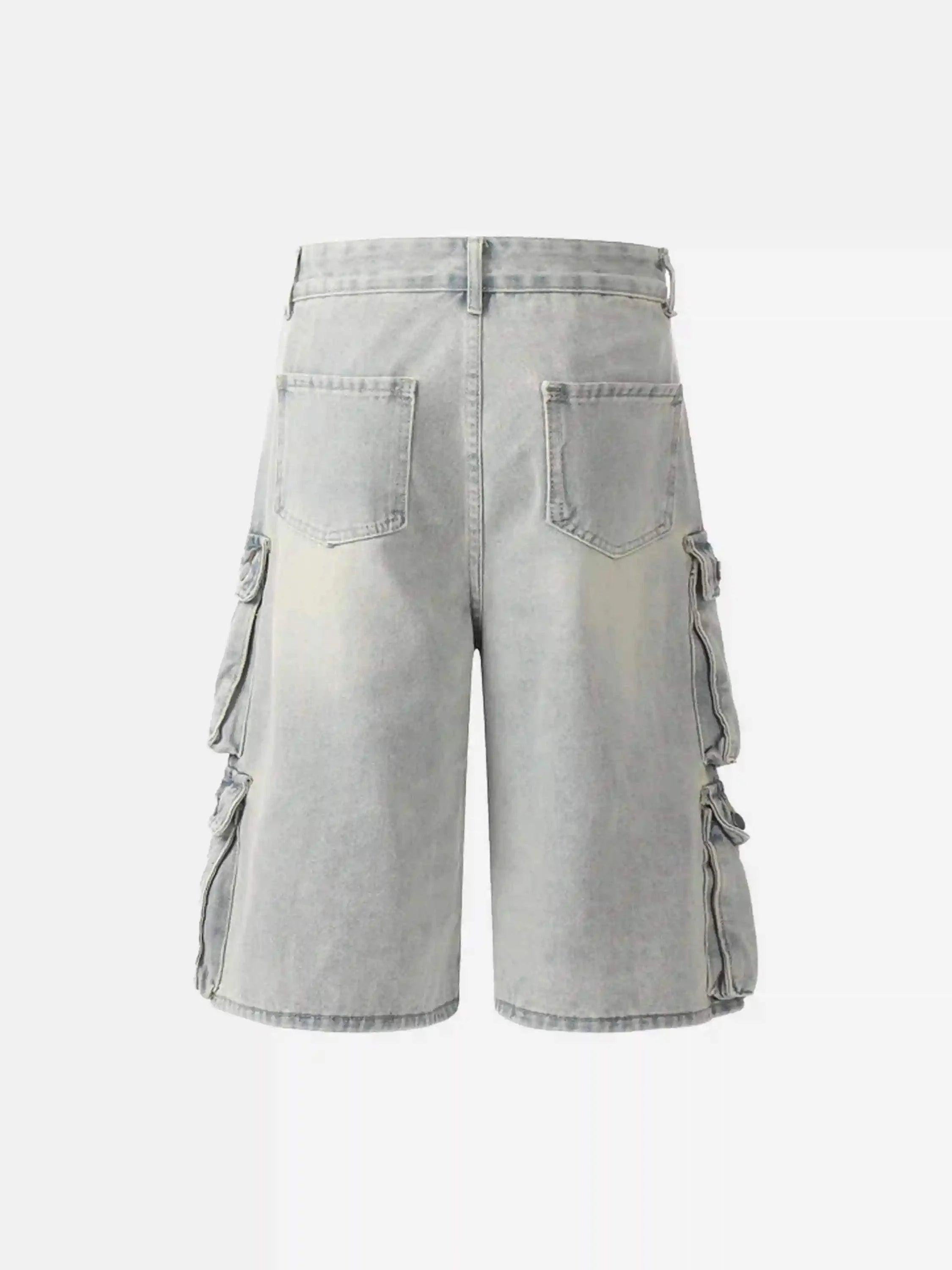 Concert Outfit Vintage Washed Loose Wide-Leg Denim Jorts
