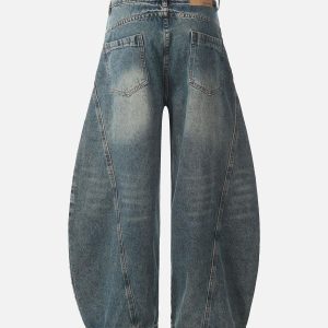 Concert Outfit Washed Wide-Leg Balloon Jeans