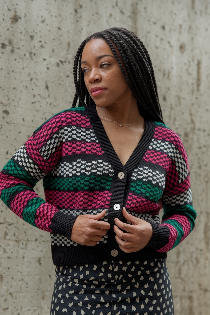 90s Cardigan Outfit Black Women: Nostalgic Fashion Tips outfit idea