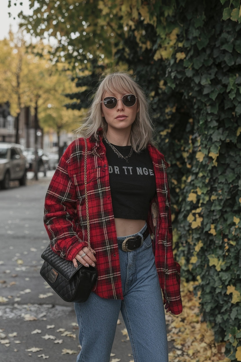 90s Fall Fashion Grunge: Edgy Looks for the Season outfit idea