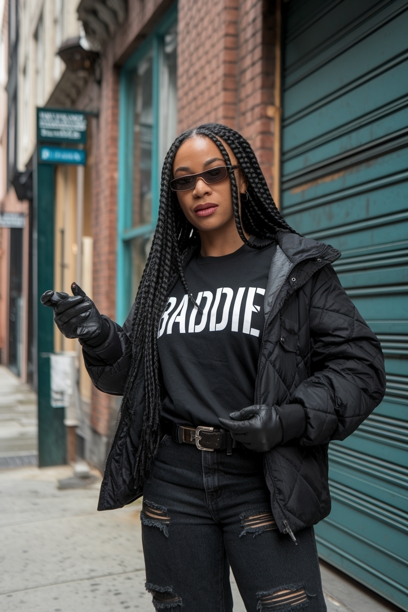 90s Outfits Black Women Baddie for a Retro Vibe outfit idea