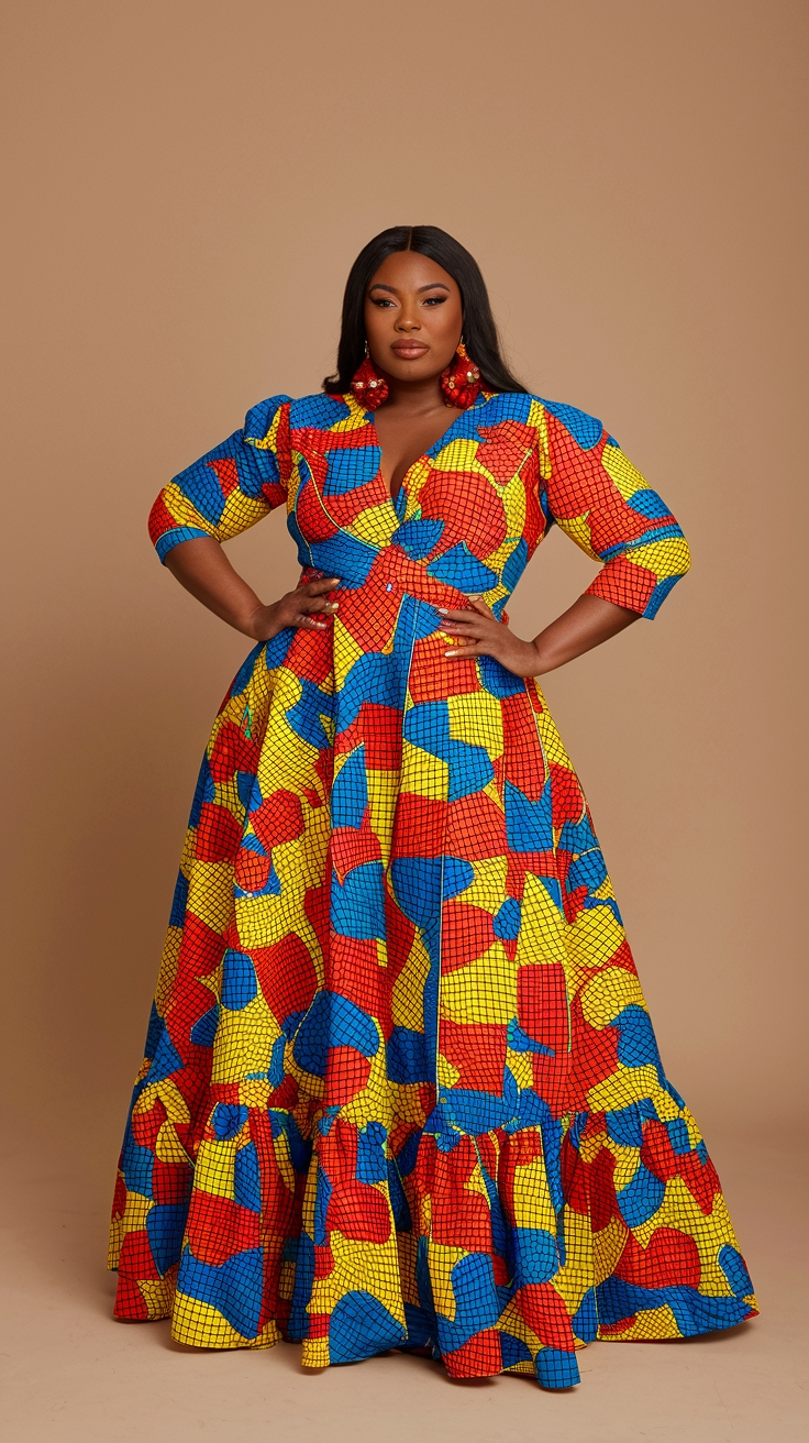 African Maxi Dresses Plus Size: Flattering and Fun outfit idea
