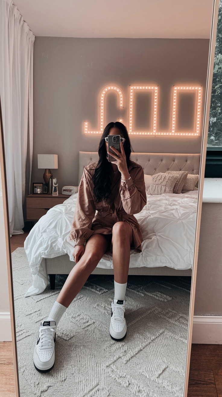 Chic Air Jordan Retro 4 Outfit for Women outfit idea