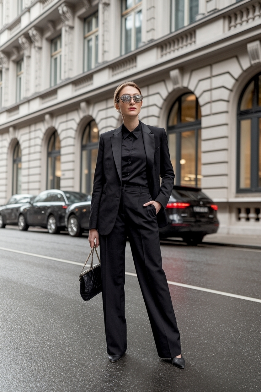 Professional All Black Work Outfits Women Need in Wardrobe outfit idea