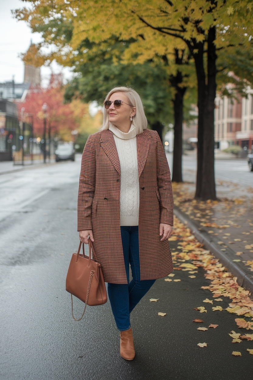 Trendy Autumn Outfits Women Over 40 Plus Size for All Shapes outfit idea
