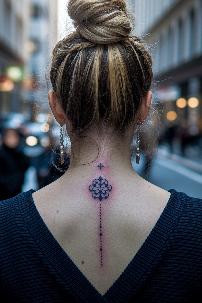 Back of the Neck Tattoos for Women: Design Inspirations outfit idea