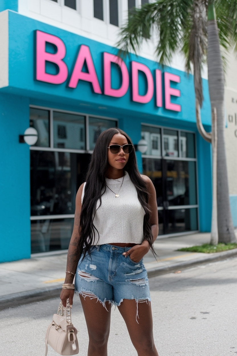 Baddie Cute Miami Outfits for Black Women to Rock outfit idea