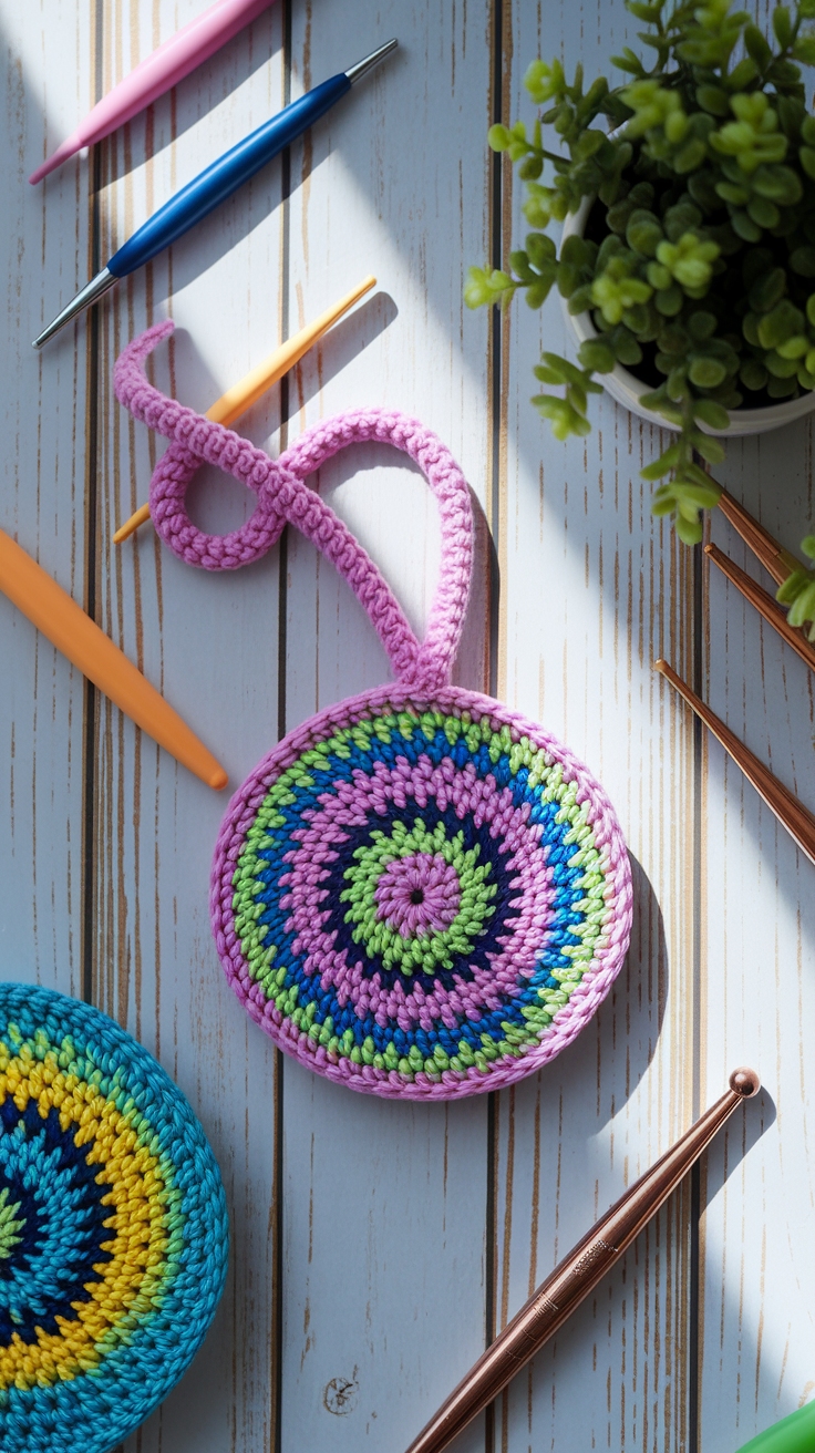 Easy Bag Charm Crochet Pattern for Beginners outfit idea
